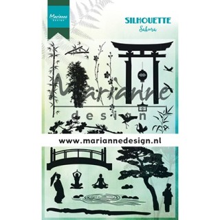 (CS1033)Clear stamp Silhouette Sakura
