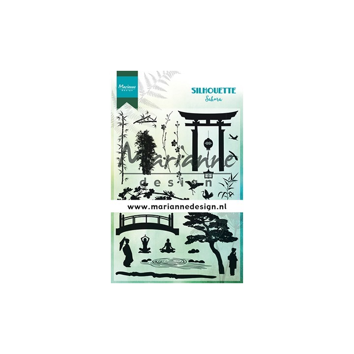 (CS1033)Clear stamp Silhouette Sakura