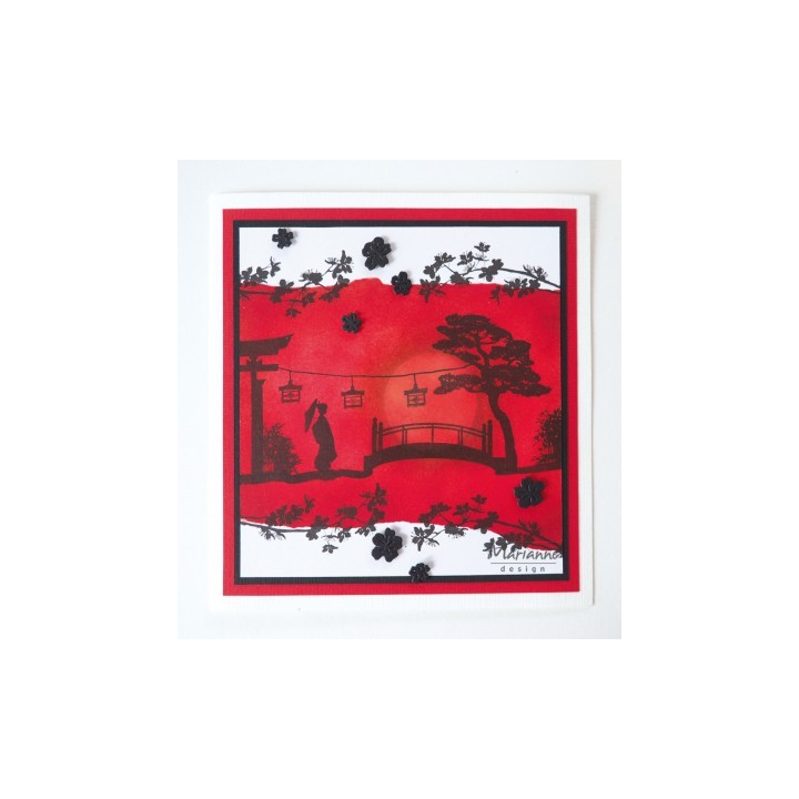 (CS1033)Clear stamp Silhouette Sakura