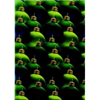 Pergamano Vellum Christmas balls green(62524)
