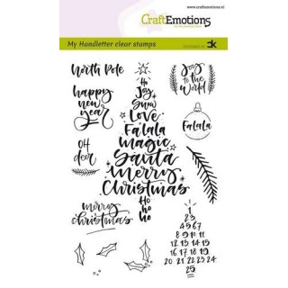 (1818)CraftEmotions clearstamps A6 - handletter - Christmas 1 (Eng) Carla Kamphuis