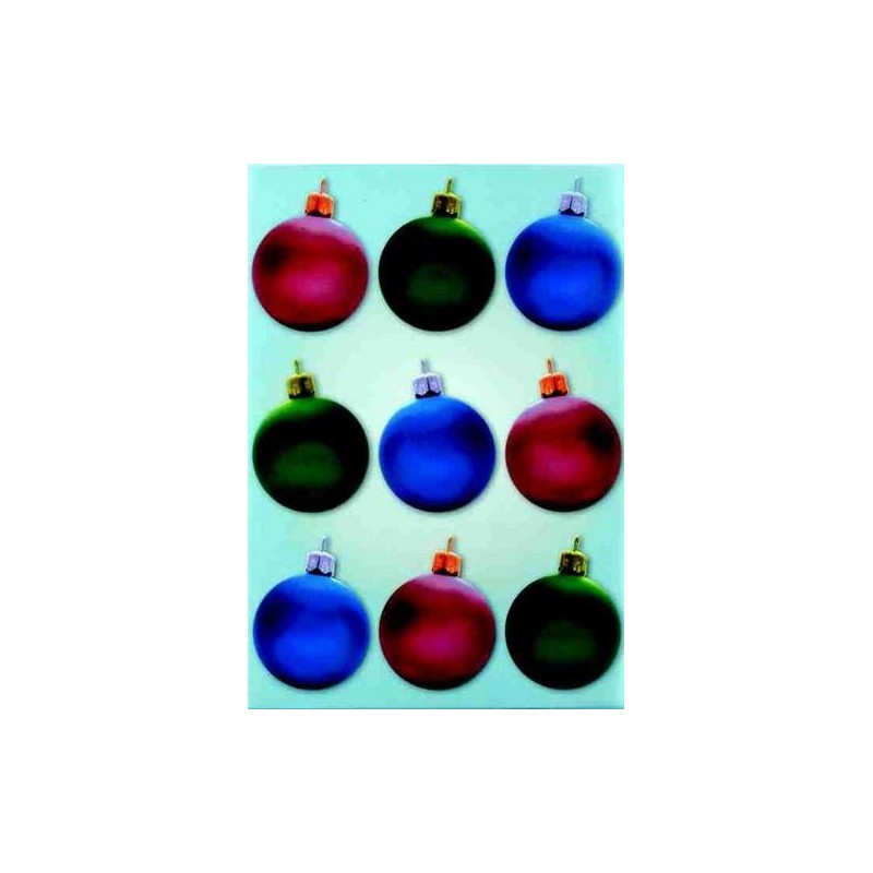 Pergamano Vellum Christmas balls tricolour (62525)
