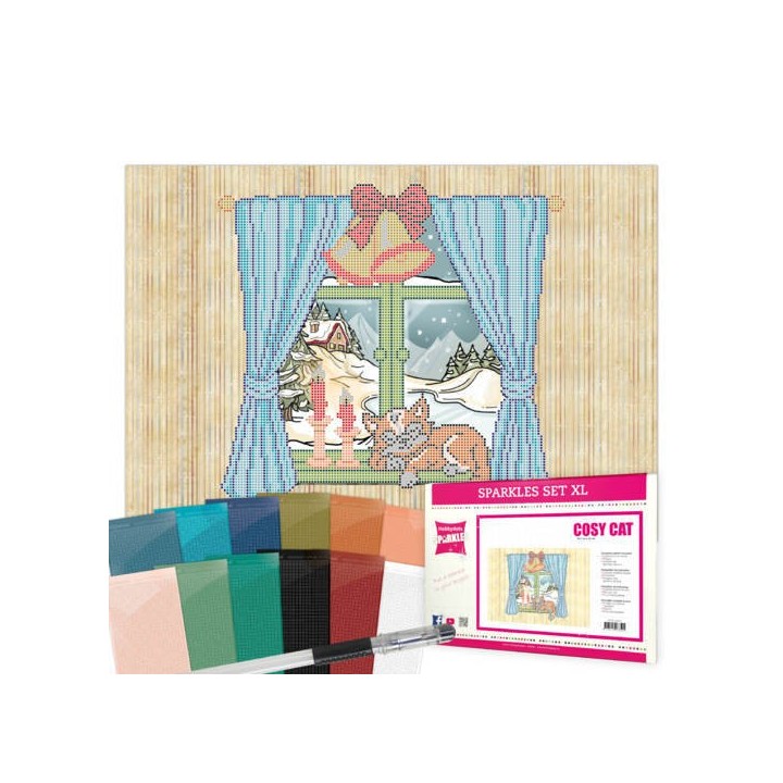 (SPPK10004)Sparkles Set XL Christmas Cosy Cat