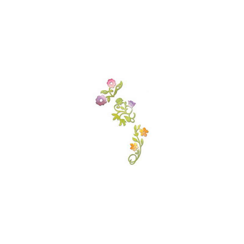 (658069)Sizzlits Die Set 3PK - Flower Vines Set