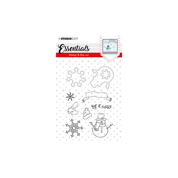 (BASICSDC27)Studio light Stamp & Die Cut Essentials Christmas nr.27