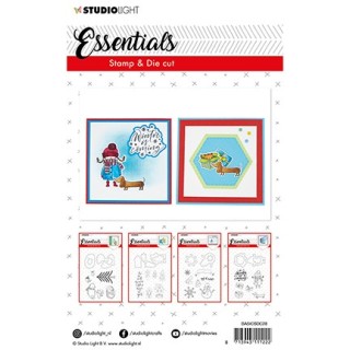 (BASICSDC28)Studio light Stamp & Die Cut Essentials Christmas nr.28
