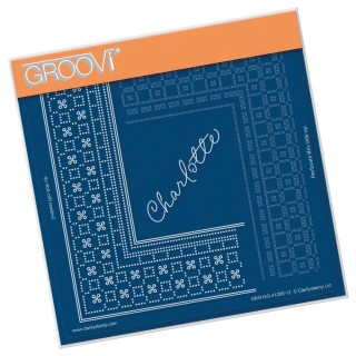 (GRO-GG-41288-12)Groovi Grid Piercing Plate PRINCESS CHARLOTTE GRID DUET
