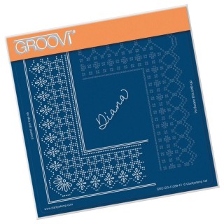 (GRO-GG-41289-12)Groovi Grid Piercing Plate PRINCESS DIANA GRID DUET