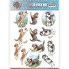 (SB10377)3D Pushout - Amy Design - Dog's Life - Playing Dogs