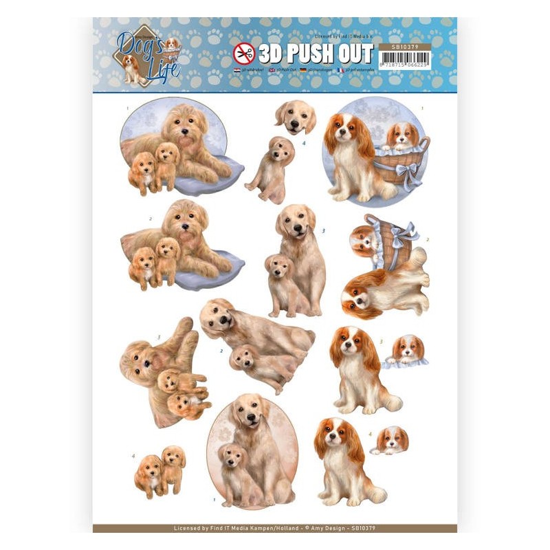 (SB10379)3D Pushout - Amy Design - Dog's Life - Dog Mommy