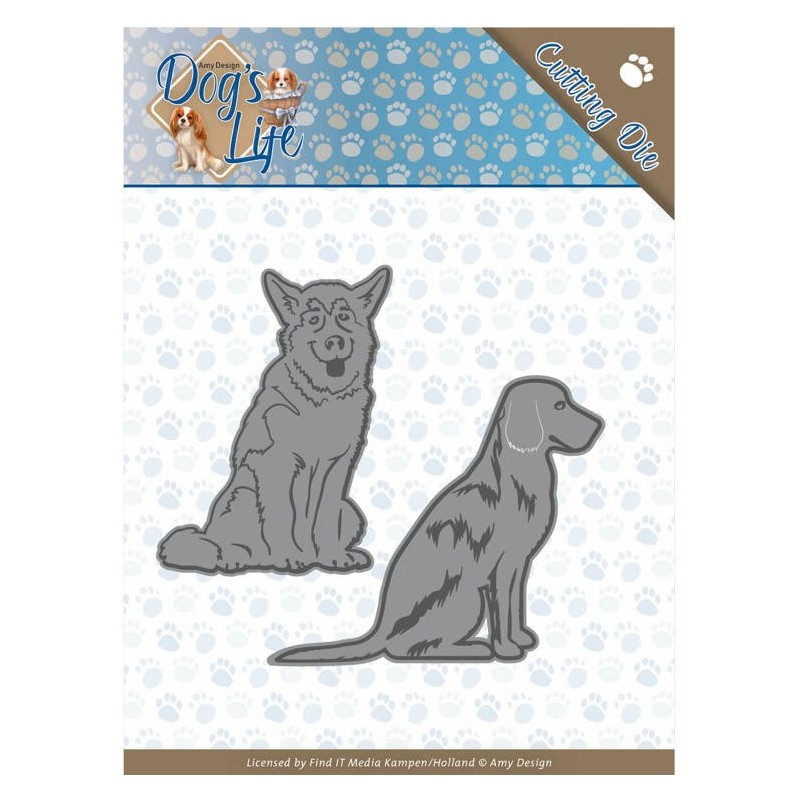 (ADD10189)Dies - Amy Design - Dogs - Sitting Dogs