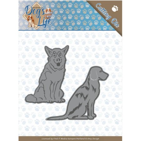 (ADD10189)Dies - Amy Design - Dogs - Sitting Dogs
