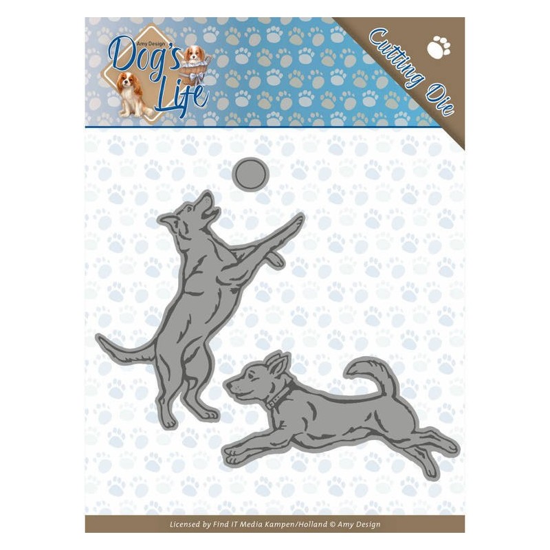 (ADD10190)Dies - Amy Design - Dogs - Playing Dogs