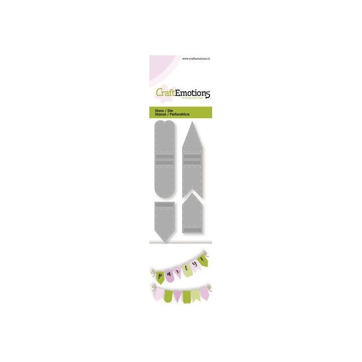 (115633/0752)CraftEmotions Die - party flags