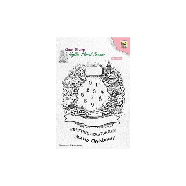 (IFS020)Nellie`s Choice Clearstamp - Christmas Wreath
