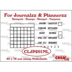(CLJP201NL)Crealies Journalzz & Pl Stamps: Monthly Tracker NL