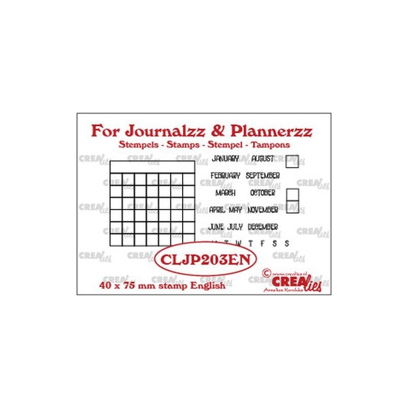 (CLJP203EN)Crealies Journalzz & Pl Stamps: Monthly Tracker EN