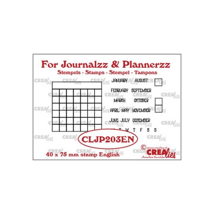 (CLJP203EN)Crealies Journalzz & Pl Stamps: Monthly Tracker EN