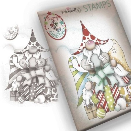 (PD7943)Polkadoodles Gnome Gift Of Xmas Clear Stamp