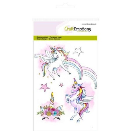 (1306)CraftEmotions clearstamps A6 - unicorn