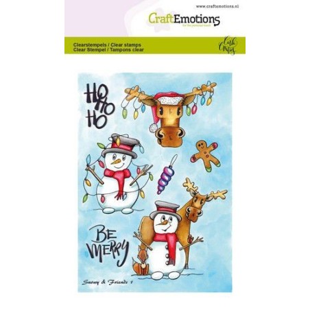 (1651)CraftEmotions clearstamps A6 - Snowy & friends 1 Carla Creaties