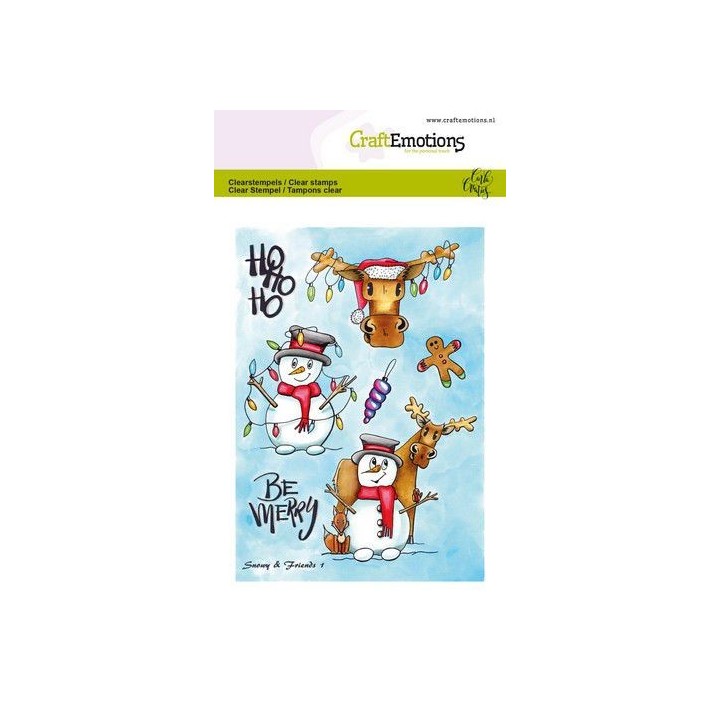(1651)CraftEmotions clearstamps A6 - Snowy & friends 1 Carla Creaties