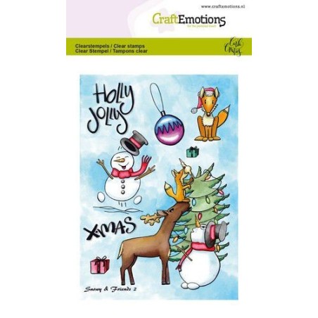 (1652)CraftEmotions clearstamps A6 - Snowy & friends 2 Carla Creaties