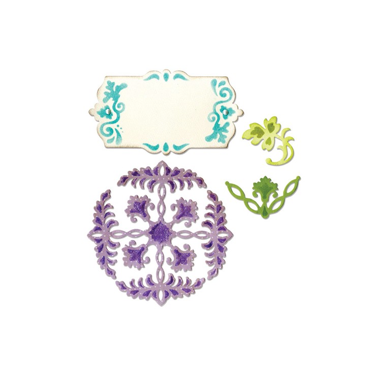 (659071)Thinlits Die Set 4PK - Ornate Flowers