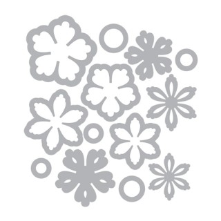 (658607)Thinlits Die Set 13PK - Flowers, Intricate