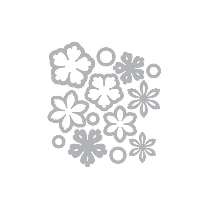 (658607)Thinlits Die Set 13PK - Flowers, Intricate