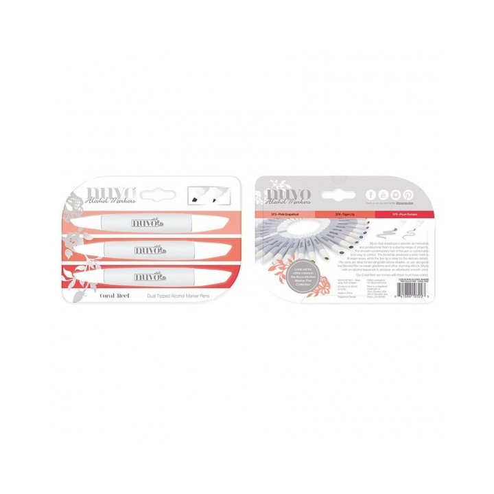 (322N)Tonic Studios Nuvo alcohol marker x3 coral reef