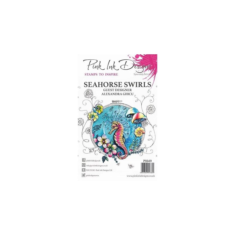 (PI049)Pink Ink Desings Seahorse Swirls