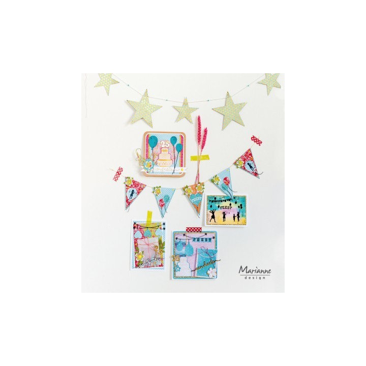 (CS1038)Clear stamp Silhouette Party - 25th anniversary