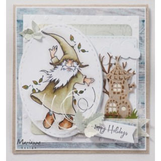 (HT1647)Clear stamp Hetty's Gnomes autumn