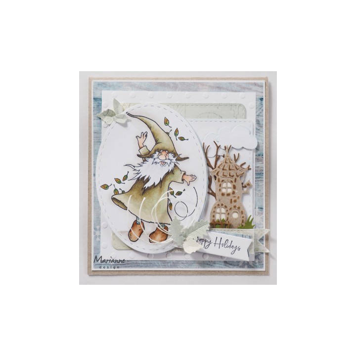 (HT1647)Clear stamp Hetty's Gnomes autumn