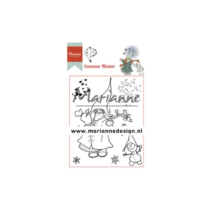 (HT1648)Clear stamp Hetty's Gnomes winter