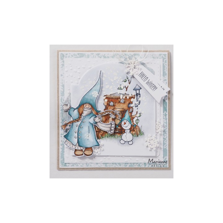(HT1648)Clear stamp Hetty's Gnomes winter