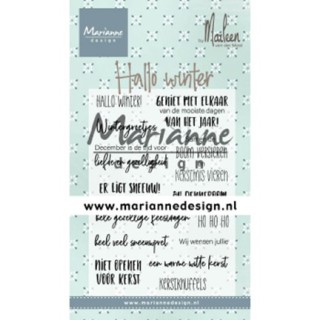 (CS1036)Clear stamp Hallo winter by Marleen