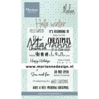 (CS1037)Clear stamp Hello winter by Marleen