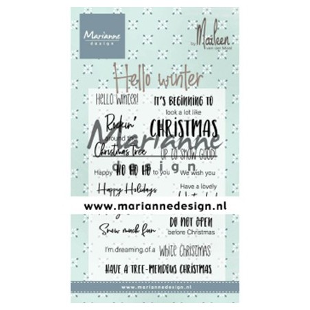 (CS1037)Clear stamp Hello winter by Marleen