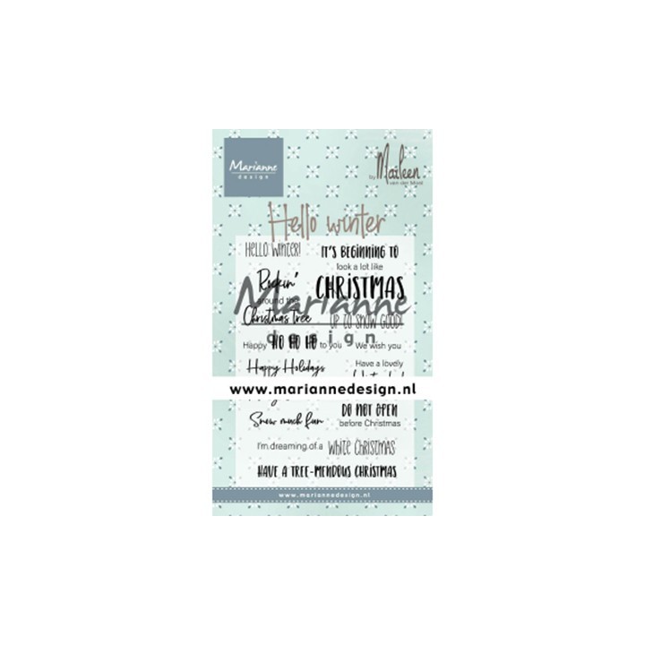 (CS1037)Clear stamp Hello winter by Marleen