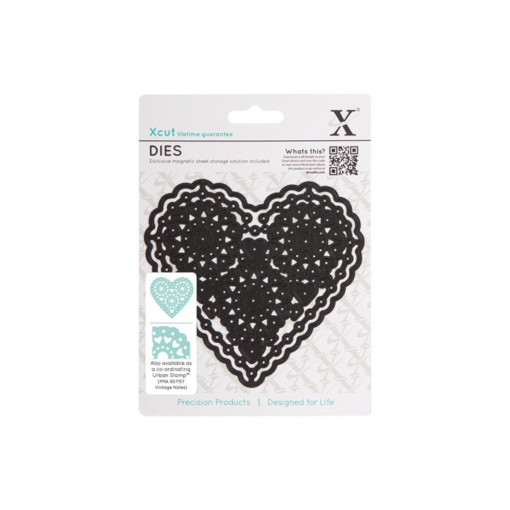 (XCU503149)Dies - Vintage Notes - Filigree Heart
