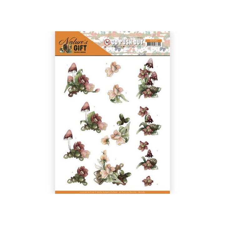 (SB10383)3D Pushout - Precious Marieke - Nature's Gift - Red Gift