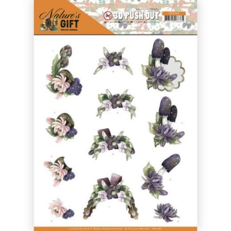 (SB10386)3D Pushout - Precious Marieke - Nature's Gift - Purple Gift