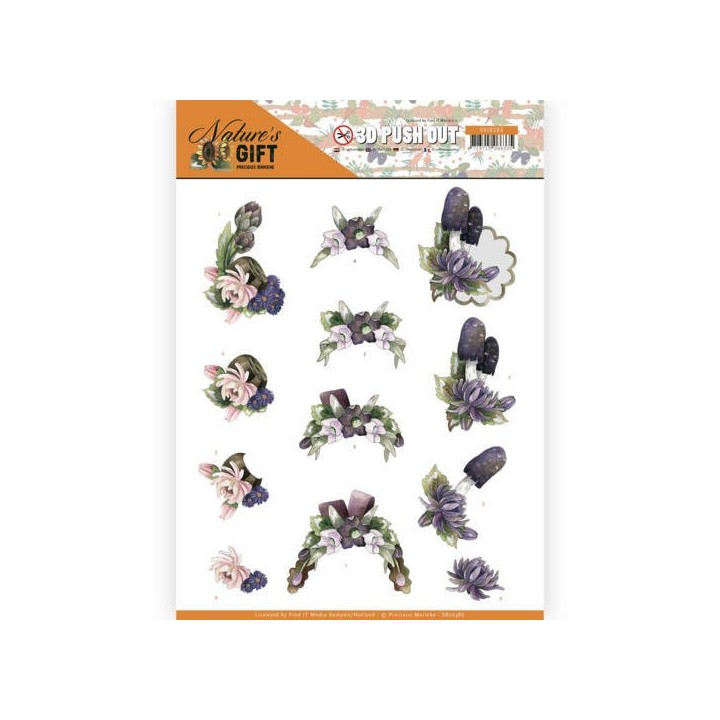 (SB10386)3D Pushout - Precious Marieke - Nature's Gift - Purple Gift