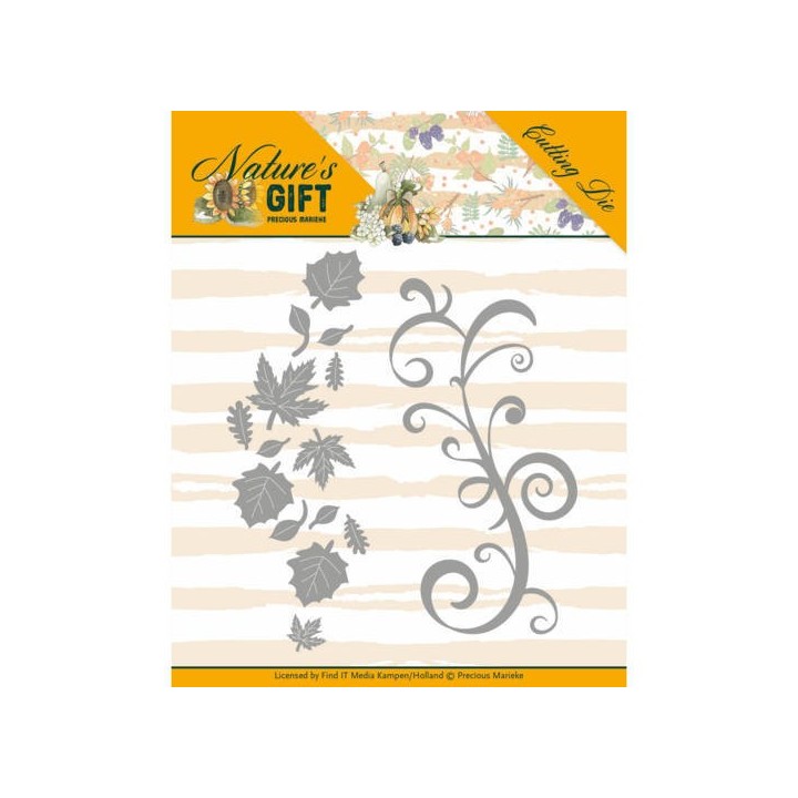 (PM10166)Dies - Precious Marieke - Nature's Gift - Leaves Branch
