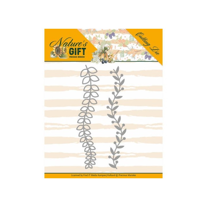 (PM10168)Dies - Precious Marieke - Nature's Gift - Leaves Border