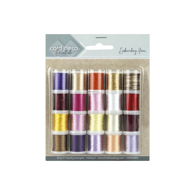 (CDEGK001)Card Deco Essentials - Embroidery yarn mix 01