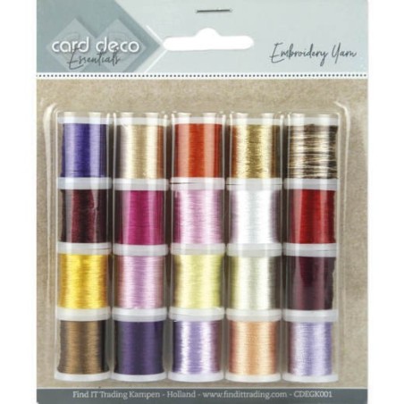 (CDEGK001)Card Deco Essentials - Embroidery yarn mix 01