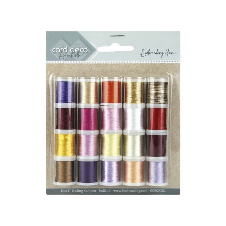 (CDEGK001)Card Deco Essentials - Embroidery yarn mix 01
